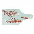 thumbnail image 1 of Birdhouse Cutting Board, Leaves Tree Foliage Bicycle Nest Autumn Illustration, Decorative Tempered Glass Cutting and Serving Board, in 3 Sizes, by Ambesonne, 1 of 2