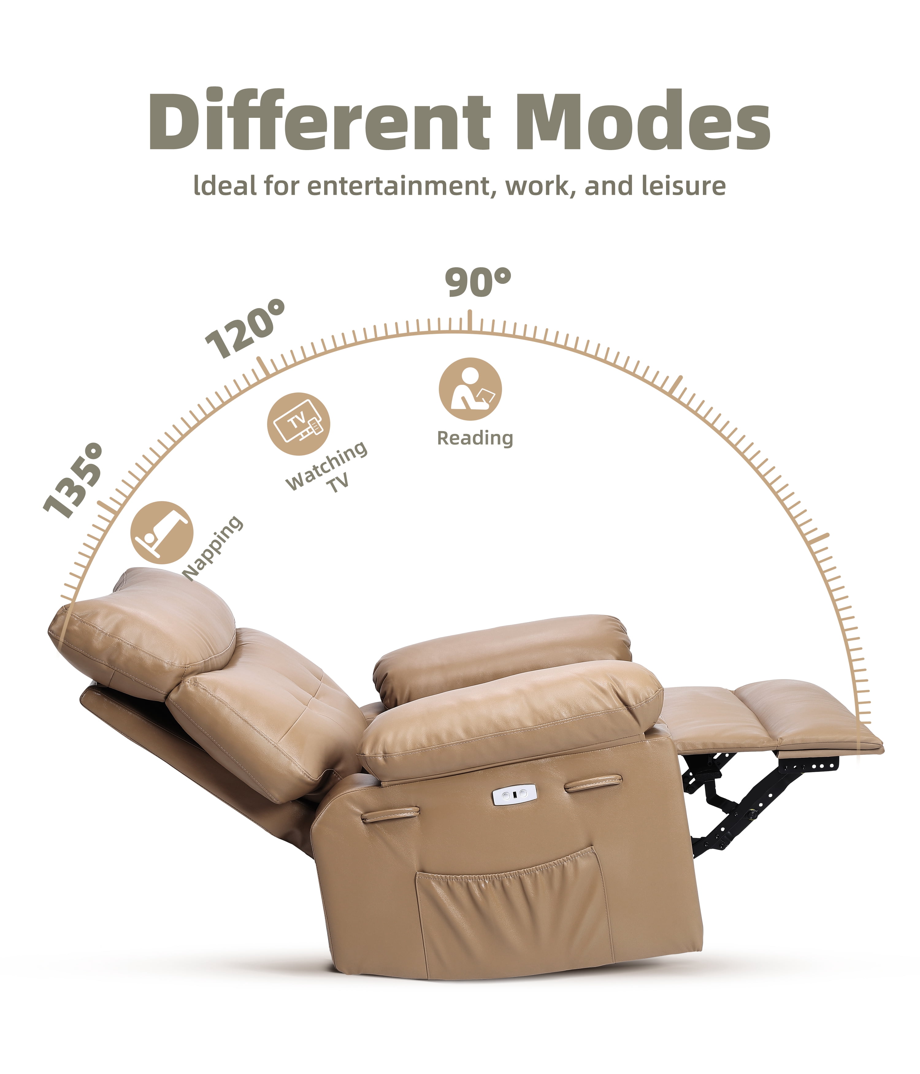 Oversized Recliner Chairs with Heat and Massage - 360°Swivel Lazy Boy Recliner Chair for Adults-Manual Rocking Chair with Remote Control for Living Rooms,Bedrooms and Nurseries
