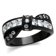 thumbnail image 1 of Alamode TK2139-10 Anneau en Acier Inoxydable pour Femmes avec AAA Grade CZ en Transparent - Taille 10, 1 of 1