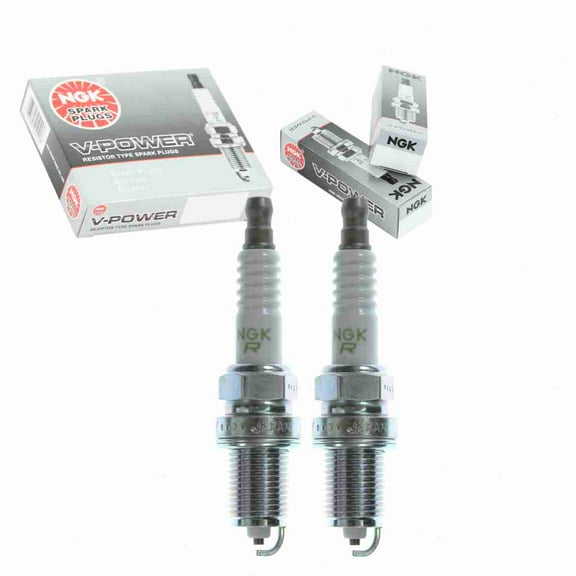 2 pc NGK 2441 V-Power Spark Plugs for 1765183 3006 5016 98079-55149 98079-5514A 999-06910-P9-022 Q16-U11 Q16PR-U11 Q16R-U11 Ignition Wire Secondary Fits select: 1987-1991 TOYOTA CAMRY