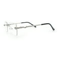 thumbnail image 6 of Rimless Serpent Snake Arm Luxury Clear Lens Rectangle Fashion Glasses Silver, 6 of 8