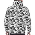 thumbnail image 7 of Wukai Black White Halloween Print Men Hoodies Fleece Sweatshirts Long Sleeve Sweaters Pullover Fall Outfits Winter Clothes-X-Large, 7 of 7