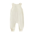 thumbnail image 1 of Gupgi Infant Boy Girl Jumpsuits Newborn Sleeveless Round Neck Button Front Loose Rompers Baby Playsuits, 1 of 9