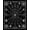 Black, Pattern 12, variant on ODIKA 4'x6' Machine Washable Non-Slip Area Rug, Dark Vintage Lace Aesthetic High Traffic Rug, Gray, 9203