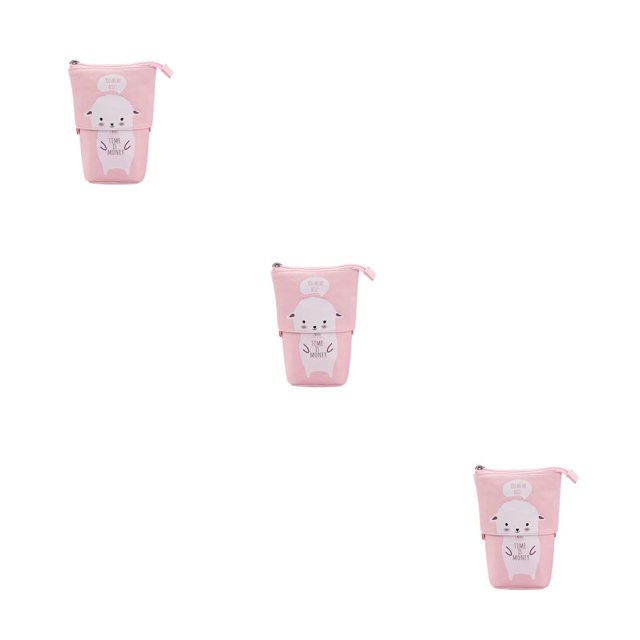 Qarigey Estuche para lápices de maquillaje de gran capacidad, soporte de pie, organizador de papelería, bolsillo, regalos para estudiantes, tipo Tipo 3 3piezas Qarigey CBP224989