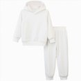 thumbnail image 3 of Gibobby Toddler Boy Clothes Fall Winter Outfit Boys Winter Warm Outfit Set 2Pcs Plaid Outfits Top + Pants Set Home Wear Kids Clothing(7-8 Years,White), 3 of 9