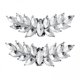 thumbnail image 1 of 2x 1 par de clips de joyería para tos de novia, dijes de hebilla de to de de imitación de cristal para cinturones de boda, fajas, bo Zulema Parche de zapato de novia DIY, 1 of 8