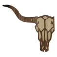 thumbnail image 6 of Rustic Western MDF Wood Longhorn Cow Skull Cutout Wall Decor Plaque 29.25"L, 6 of 9