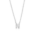 thumbnail image 1 of Diamondlite Cubic Zirconia Mini Initial N Necklace - Silver, 1 of 1