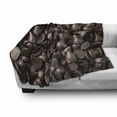 thumbnail image 3 of Chocolate Soft Flannel Fleece Throw Blanket, Close up Food Photography of Chocolate Chips Delicious Dessert Baking Gourmet Print, Cozy Plush for Indoor and Outdoor Use, 50" x 70", Brown, by Ambesonne, 3 of 6