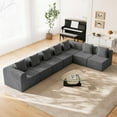 thumbnail image 6 of Akaber Modular Sectional Couches for Living Room, L-Shape Cloud Sofa Couch with Deep Seat, High Density Memory Foam, Boneless Upholstered Couches(Dark Gray), 6 of 8