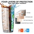 thumbnail image 7 of 20 Oz Shibainu and Love Coffee Tumbler Double Wall Insulated Stainless Steel Water Bottle | Metal Reusable Thermoses Flask with Cup Cap | Leak & Sweat Proof with Anti-Dust Lid, 7 of 7