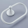 thumbnail image 2 of Gymnture Bath Oval Hand Towel Ring White Adhesive Holder Wall Mounted Copper Rack, 2 of 10