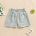 thumbnail image 2 of NIEWTR Toddler Boy Cotton Shorts Soft Comfortable Shorts with Elastic Waist for Fall Casual Wear(Light Green,3-4 Years), 2 of 9