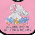 thumbnail image 4 of Inktastic My Mommy Loves Me to the Moon and Back Boys or Girls Baby Bib, 4 of 4