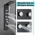 thumbnail image 4 of Zovajonia Shower Panel Tower System , Stainless Steel Shower Tower  , Waterfall Showerhead, 6 Body Massage Shower Jets,  Rain Shower System Oil Rubbed Bronze, 4 of 10