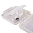 thumbnail image 2 of Unique Bargains 1 Pc 6 Grids Independent Double Layer Pill Case Detachable for Travel Beige, 2 of 6