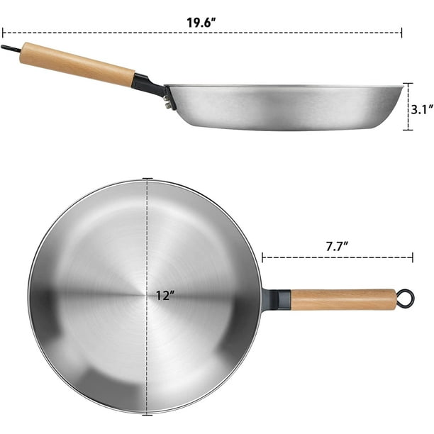 Large clearance stainless skillet