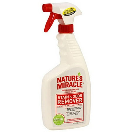 2PK Natures Miracle 24 OZ Stain & Odor Remover Bio-Enzymatic Formula Removes (Best Way To Remove Urine Stains)