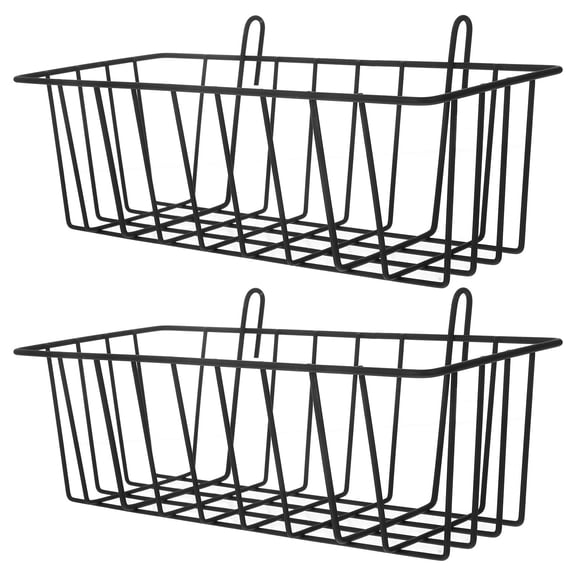 STOBOK 2Pcs Hanging Black Metal Rabbit Hay Feeder Racks for Guinea Pigs and Hamsters