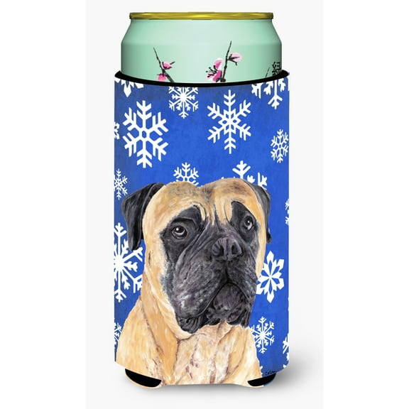 Mastiff Winter Snowflakes Holiday Tall Boy Hugger