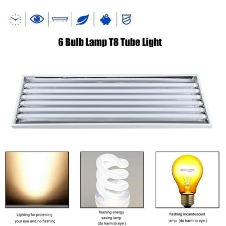 6 Bulb Lamp T8 Tube Light LED Daylight Door Lighting For Warehouse Commercial Manufacturing Garage Lighting AC 120-277V