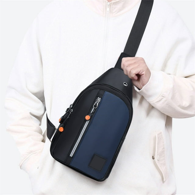 Bolso Bandolera Pequeño para Llevar Al Hombro o Al Pecho, Ideal para Viajes y Actividades Al Aire Libre | para Hombre, Mujer y Niño | Orificio para Auriculares | Capacidad para Tablet de 7.9" | Corre
