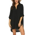 thumbnail image 1 of Txlixc Mujeres Traje de baño Cubrir Camisas, Damas Traje de baño Cubrir Ups Mini Vestido Bikini Playa Túnica Tops Txlixc Estilo de ocio, 1 of 6