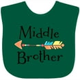 thumbnail image 3 of Inktastic Middle Brother- arrow Boys Baby Bib, 3 of 4