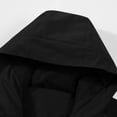 thumbnail image 5 of Men's Waterproof Rain Jacket Lightweight Outdoor Raincoat Hooded for Hiking skiing Man Solid Color Three Prevention Cottoning Climbing Wear As One Down Intensification Warm Outdoor Black 2XL, 5 of 8