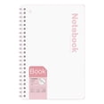 thumbnail image 2 of A5 Pp Soft Silicone Coil Notebook, 60 Sheets Smooth Writing Journal, 180° Flat Lay Spiral Pad for Schol and Office, Waterproof Flexible Cover Notebook (Pink), 2 of 6