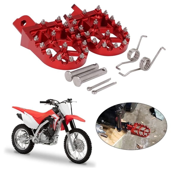 Dirt Bike Foot Pegs Footpegs Pedals Rests CNC for Honda CRF110F 2013-2024 CRF125F 2014-2024 Aluminum Motorbike