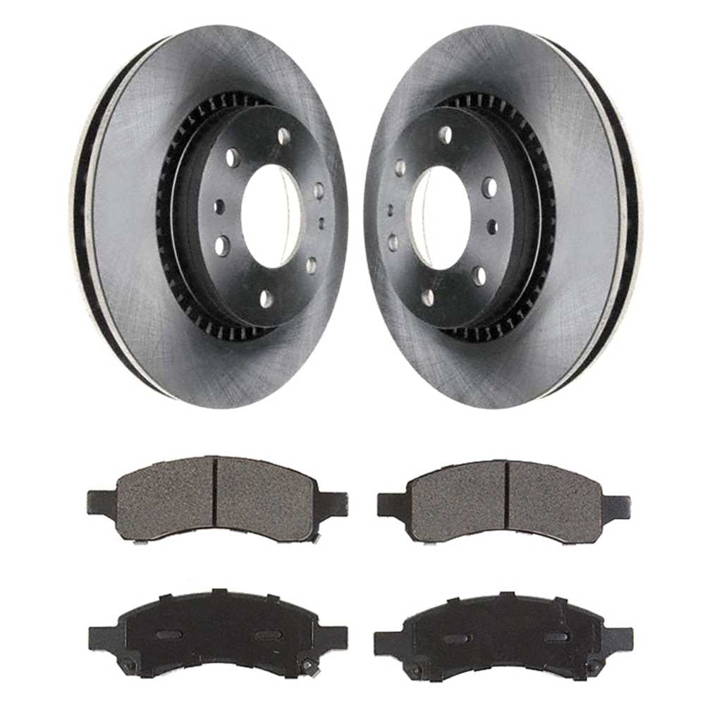 Front Disc Brake Rotors and Performance Ceramic Pads Kit, Driver and