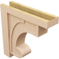 thumbnail image 5 of 7"W x 28"D x 28"H Thin Alma Rough Cedar Woodgrain TimberThane Corbel, Primed Tan, 5 of 6