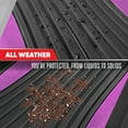 thumbnail image 5 of Motor Trend ChromeTech Car Floor Mats Full Set - Durable Rubber Floor Mats for Cars with Two Tone Accent, All Weather Interior Protection for Front and Rear with Non-Slip Backing, Black & Pink, 5 of 9