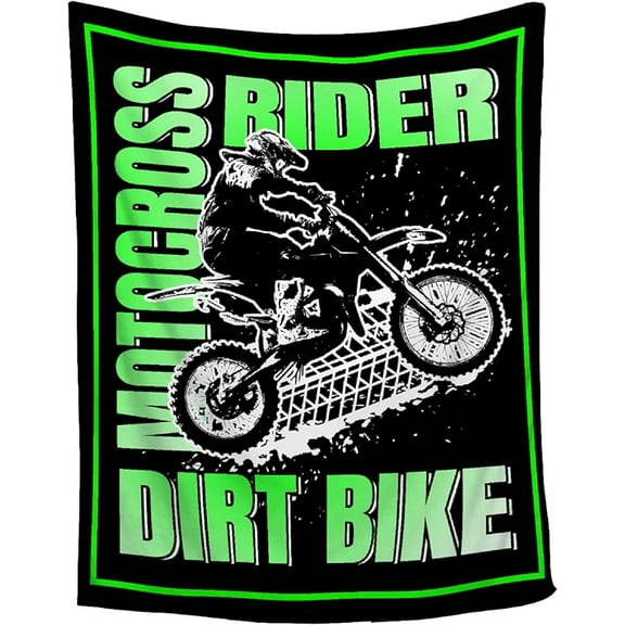 Dirt Bike Blanket Gifts,Ultra Soft Motorbike Throw Blanket| Gifts for Extreme Sports Motorcycle Lover,Motorcycle Blanket Decor for Sofa Bed Couch for All Season,40"x50"。