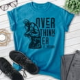thumbnail image 2 of Overthinker Shirt, Unisex Women's Men's Shirt, Thinker Shirt, Art Shirt, Heather Blue, X-Large, 2 of 6