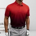 thumbnail image 4 of Wrtxtat Golf Shirts for Men Summer Short Sleeve Tees for Outdoor Activities Business Activewear Sports Pullvoer Shirts Ghradient Color Tshirts Big and Tall Red XXXXXL, 4 of 5