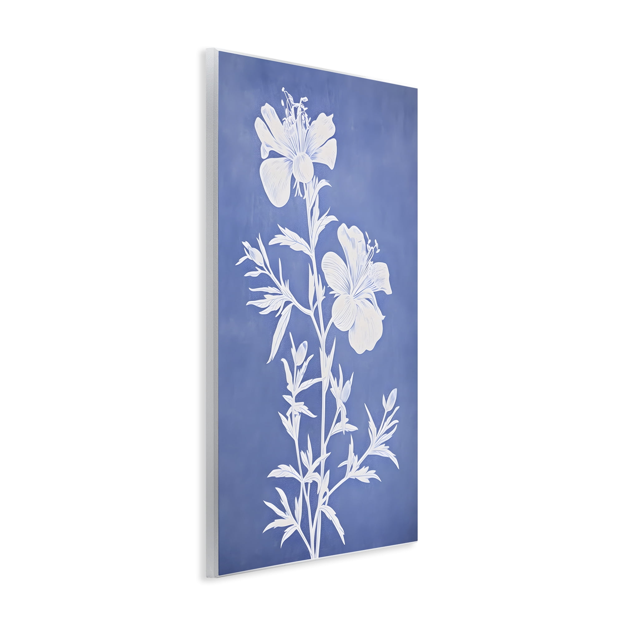 Stupell Industries Blue Cerulean Florals Botanical & Floral Painting Unframed Art Print Wall Art, 13 x 19