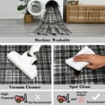 thumbnail image 3 of Garvee Washable Rug 2x10 Modern Plaid Runner Rug, Non Slip Stain Resistant Rug Geometric Carpet for Hallway Bedroom Kitchen, Gray, 3 of 8
