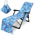 thumbnail image 2 of Recliner Chair Covers for Reclining Chair Beach Chair Cover Printed Beach Towel Polyester Cotton Lounge Chair Towel Recliner Chair Covers with Pockets Beach Chair Covers with Pockets, 2 of 9
