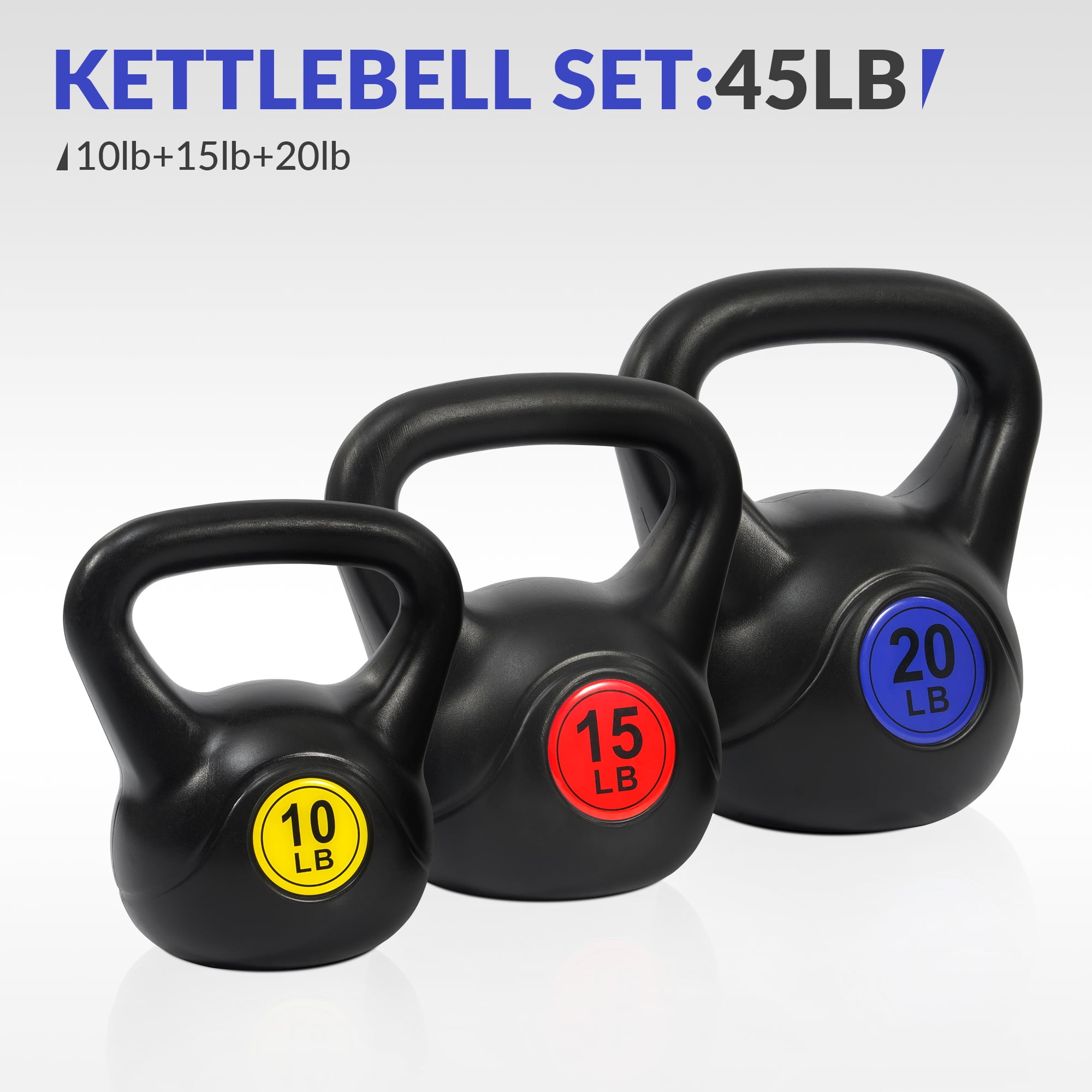 BalanceFrom Wide Grip Kettlebell Exercise Fitness Weight Set,