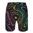 thumbnail image 3 of Fuzoiu Rainbow Glitter Print Men's Beach Shorts,Men's Swim Trunks,Quick Dry Board Shorts with Pockets,Men's Bathing Suits for Surfing, Running, and Casual Wear-XX-Large, 3 of 6