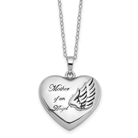 Primal Silver Sterling Silver Mother of an Angel Ash Holder 18-inch Necklace
