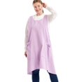 thumbnail image 1 of Apronner Delantales De Lino Con Espalda Cruzada, Talla Grande, Para Mujer, Con Bolsillos, Vestido De Mezcla Para Hornear, Cocinar, Jardinería, Trabajos, Lavanda, 1 of 5
