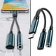 thumbnail image 4 of Adaptador convertidor de audio,Adaptador de auriculares USB tipo C para teléfonos inteligentes,USB C a USB C de 3,5 mm a conector de audio estéreo,Cable de audio Auricular Convertidor de, 4 of 9