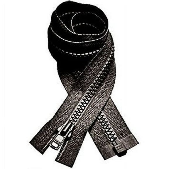 Zipperstop Wholesale YKKÂ® YKK Vislon Zipper #3 Molded Plastic Separating 14" - Sweaters - Black (3 Zippers)