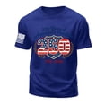 thumbnail image 5 of Rotm Usa Apparel Men's 4Th of July USA Shirts Shirt Short Sleeve American Flag T-Shirt Blue,L, 5 of 5