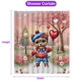 thumbnail image 5 of Happy Valentine’s Day Adorable Yorkshire Terrier Puppy Holding Heart Balloon Shower Curtain Yorkie Dog Lover Gifts Waterproof Bathroom Bathtub Curtain - 00030, 5 of 5