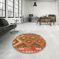 thumbnail image 4 of Ahgly Company Machine Washable Indoor Square Contemporary Lava Red Area Rugs, 5' Square, 4 of 7